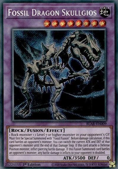 Fossil Dragon Skullgios (Secret Rare) [BLAR-EN009-SeR]