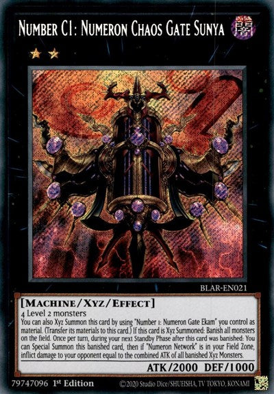 Number C1: Numeron Chaos Gate Sunya (Secret Rare) [BLAR-EN021-SeR]