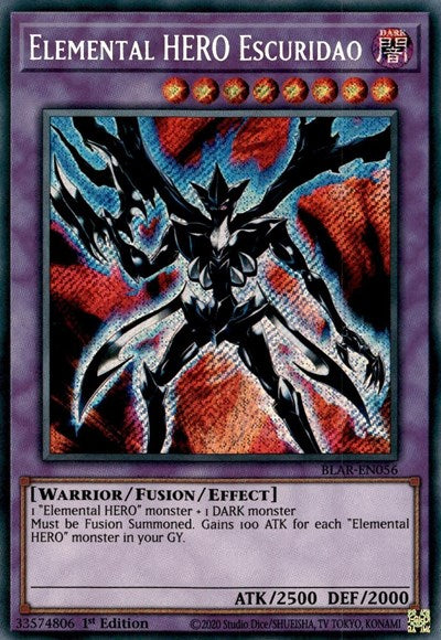 Elemental HERO Escuridao (Secret Rare) [BLAR-EN056-SeR]