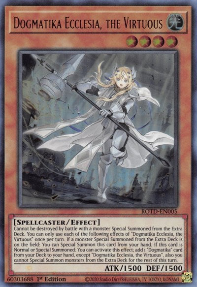 Dogmatika Ecclesia, the Virtuous (Ultra Rare) [ROTD-EN005-UR]