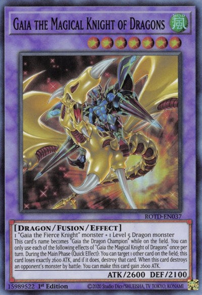 Gaia the Magical Knight of Dragons (Super Rare) [ROTD-EN037-SuR]