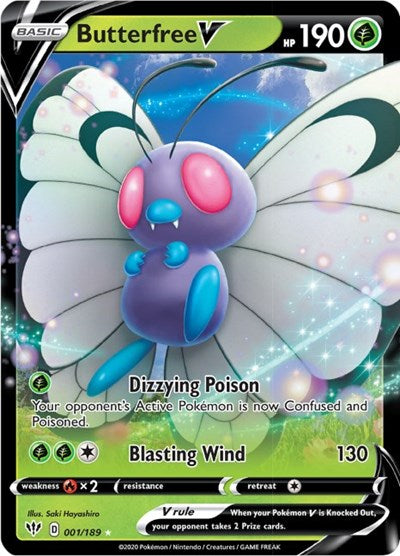 Butterfree V - 001/189 (Ultra Rare) [DAA-001-UR]