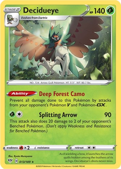 Decidueye - 013/189 (Holo Rare) [DAA-013-HR]