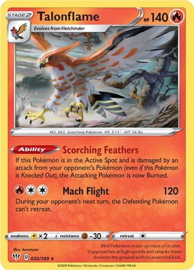 Talonflame - 032/189 (Rare) [DAA-032-R]
