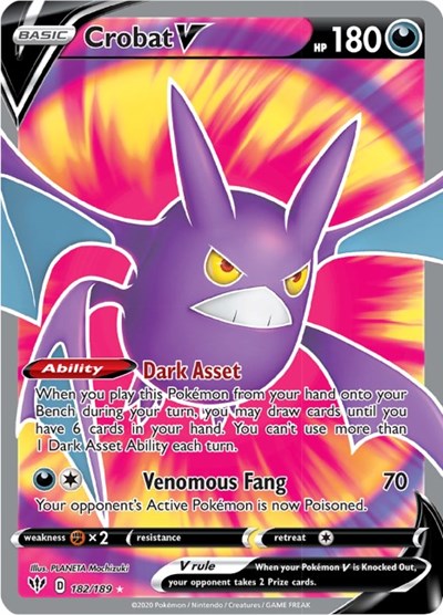 Crobat V - 182/189 (Ultra Rare) [DAA-182-UR]