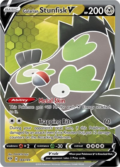 Galarian Stunfisk V - 184/189 (Ultra Rare) [DAA-184-UR]