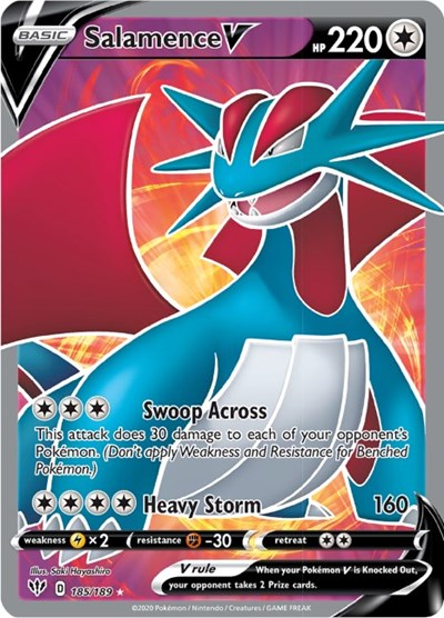 Salamence V - 185/189 (Ultra Rare) [DAA-185-UR]