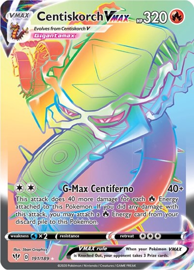 Centiskorch VMAX - 191/189 (Secret Rare) [DAA-191-SR]