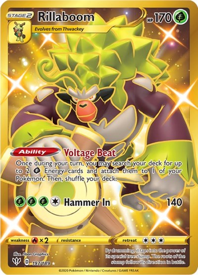 Rillaboom - 197/189 (Secret Rare) [DAA-197-SR]
