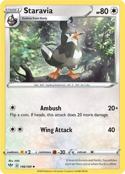 Staravia - 146/189 (Uncommon) [DAA-146-U]