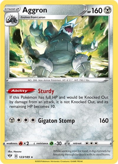 Aggron - 123/189 (Holo Rare) [DAA-123-HR]