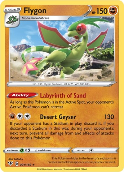 Flygon - 091/189 (Rare) [DAA-091-R]