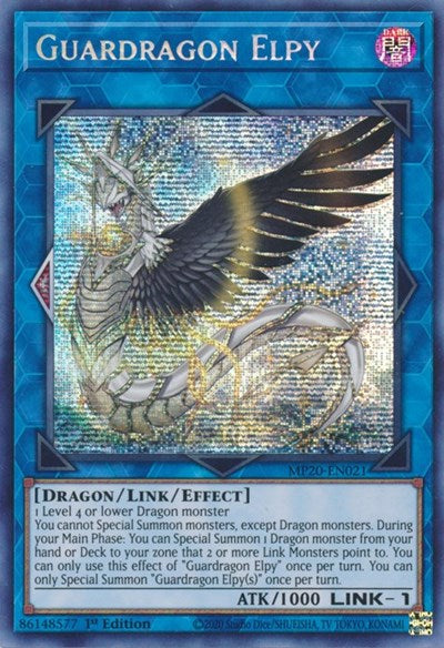 Guardragon Elpy (Prismatic Secret Rare) [MP20-EN021-PrSR]