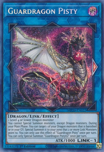 Guardragon Pisty (Prismatic Secret Rare) [MP20-EN022-PrSR]