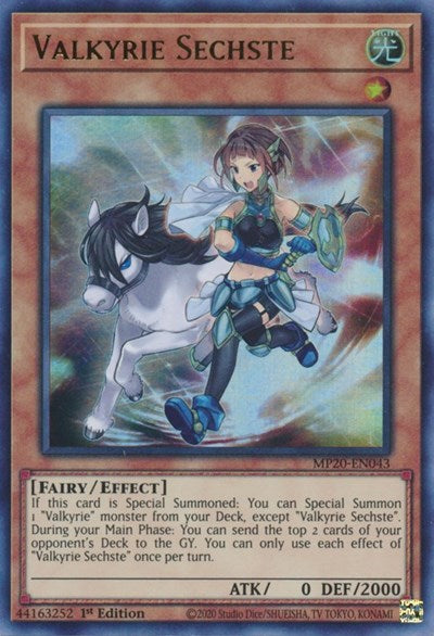 Valkyrie Sechste (Ultra Rare) [MP20-EN043-UR]