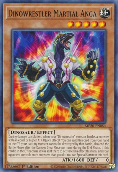 Dinowrestler Martial Anga (Common) [MP20-EN054-C]