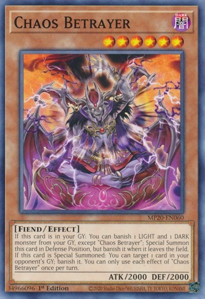 Chaos Betrayer (Common) [MP20-EN060-C]