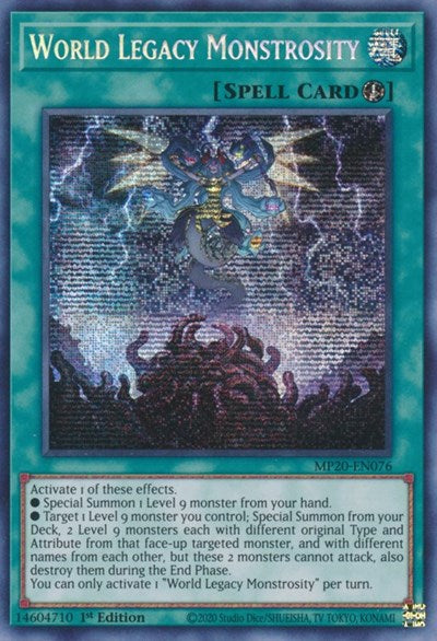 World Legacy Monstrosity (Prismatic Secret Rare) [MP20-EN076-PrSR]