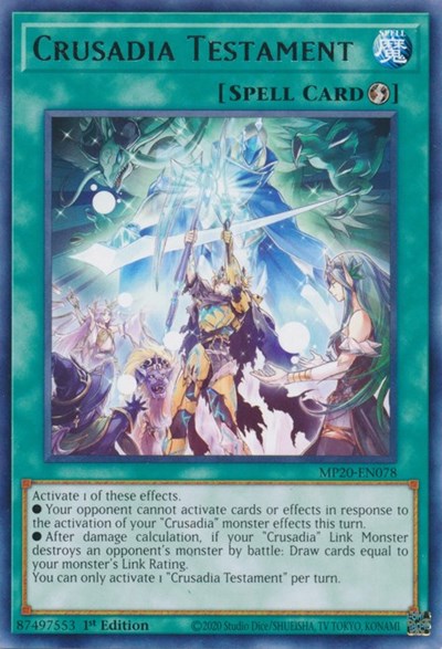 Crusadia Testament (Rare) [MP20-EN078-R]