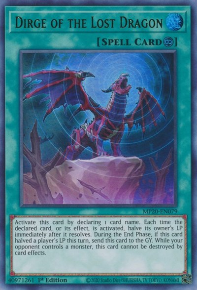 Dirge of the Lost Dragon (Ultra Rare) [MP20-EN079-UR]