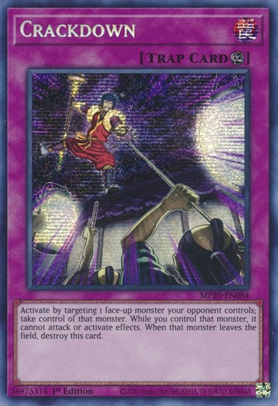 Crackdown (Prismatic Secret Rare) [MP20-EN084-PrSR]