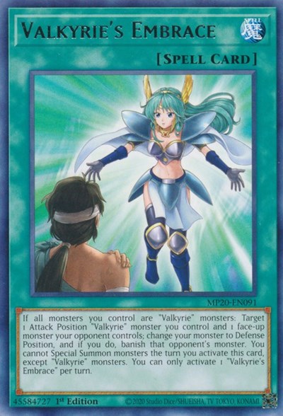Valkyrie's Embrace (Rare) [MP20-EN091-R]
