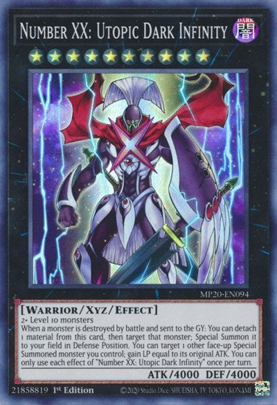 Number XX: Utopic Dark Infinity (Super Rare) [MP20-EN094-SuR]