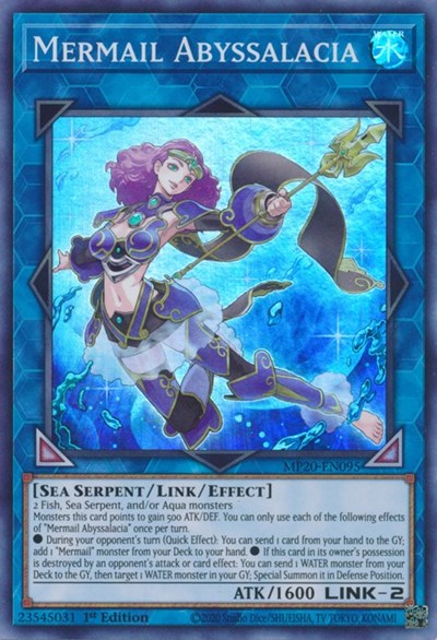 Mermail Abyssalacia (Super Rare) [MP20-EN095-SuR]