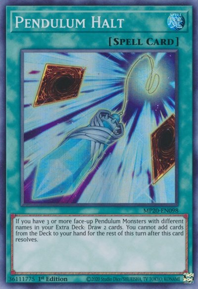Pendulum Halt (Super Rare) [MP20-EN098-SuR]