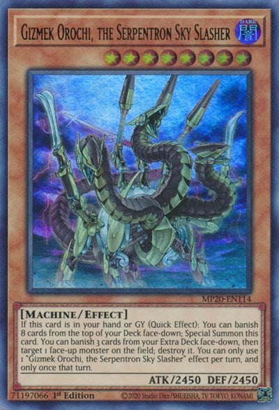 Gizmek Orochi, the Serpentron Sky Slasher (Ultra Rare) [MP20-EN114-UR]