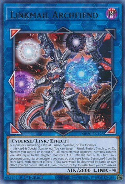 Linkmail Archfiend (Rare) [MP20-EN125-R]