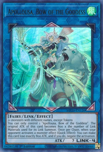 Apollousa, Bow of the Goddess (Ultra Rare) [MP20-EN126-UR]
