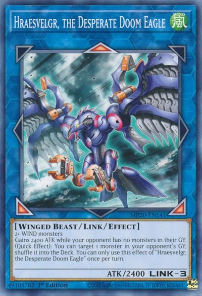 Hraesvelgr, the Desperate Doom Eagle (Common) [MP20-EN141-C]