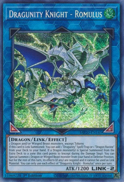 Dragunity Knight - Romulus (Prismatic Secret Rare) [MP20-EN145-PrSR]