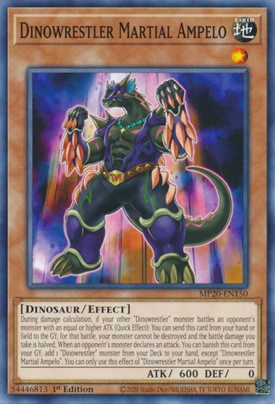 Dinowrestler Martial Ampelo (Common) [MP20-EN150-C]
