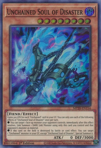 Unchained Soul of Disaster (Super Rare) [MP20-EN154-SuR]