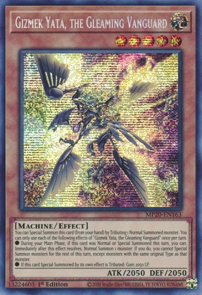 Gizmek Yata, the Gleaming Vanguard (Prismatic Secret Rare) [MP20-EN163-PrSR]