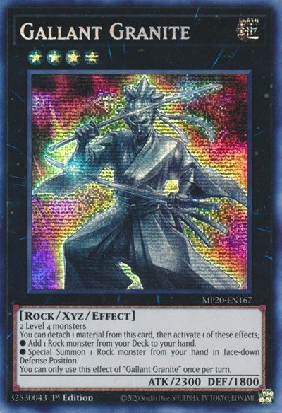 Gallant Granite (Prismatic Secret Rare) [MP20-EN167-PrSR]