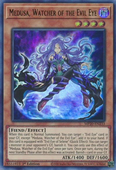 Medusa, Watcher of the Evil Eye (Ultra Rare) [MP20-EN233-UR]