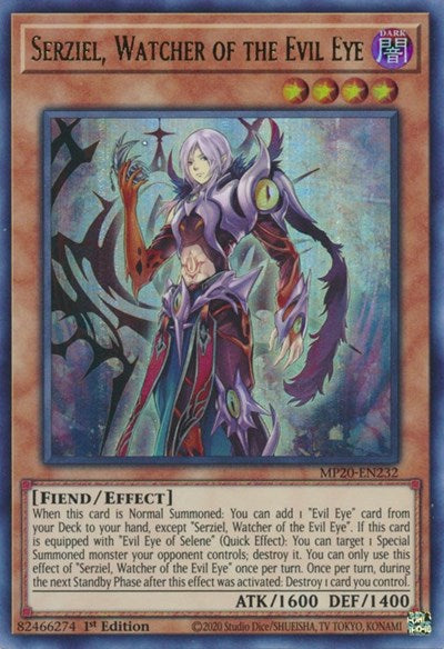 Serziel, Watcher of the Evil Eye (Ultra Rare) [MP20-EN232-UR]