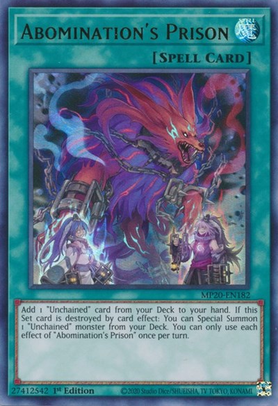 Abomination's Prison (Ultra Rare) [MP20-EN182-UR]