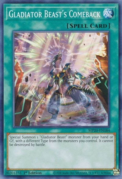 Gladiator Beast's Comeback (Common) [MP20-EN184-C]