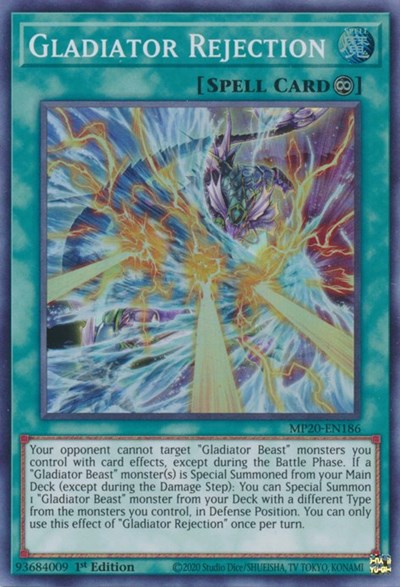 Gladiator Rejection (Super Rare) [MP20-EN186-SuR]