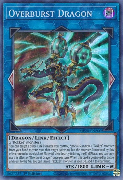 Overburst Dragon (Super Rare) [MP20-EN200-SuR]