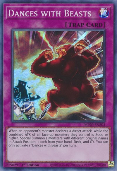 Dances with Beasts (Super Rare) [MP20-EN203-SuR]