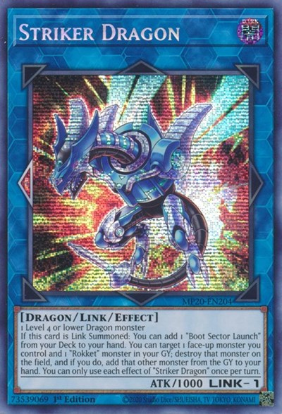 Striker Dragon (Prismatic Secret Rare) [MP20-EN204-PrSR]