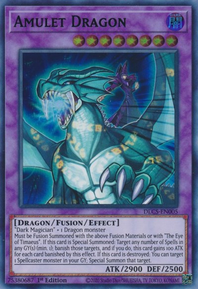 Amulet Dragon (Ultra Rare) (Green) [DLCS-EN005-UR-G]