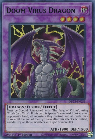 Doom Virus Dragon (Ultra Rare) (Blue) [DLCS-EN055-UR-B]