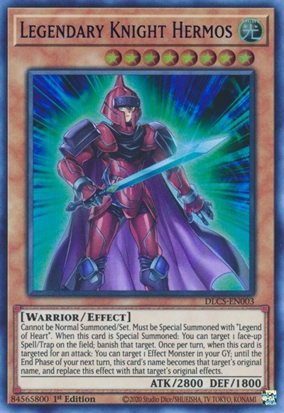 Legendary Knight Hermos (Ultra Rare) (Blue) [DLCS-EN003-UR-B]