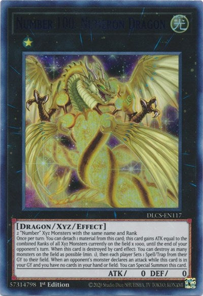 Number 100: Numeron Dragon (Ultra Rare) (Green) [DLCS-EN117-UR-G]